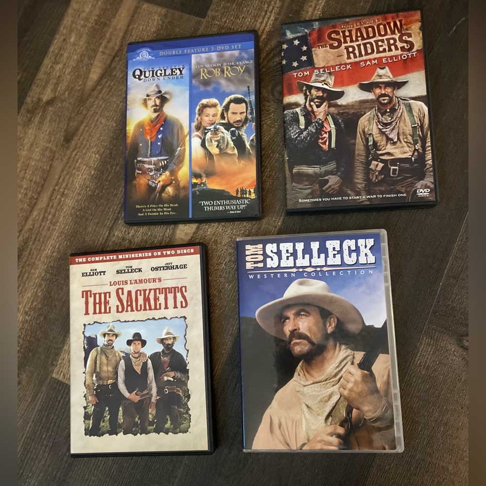 WESTERN LOVERS: Collection of Tom Selleck westerns, Sam Elliott too!